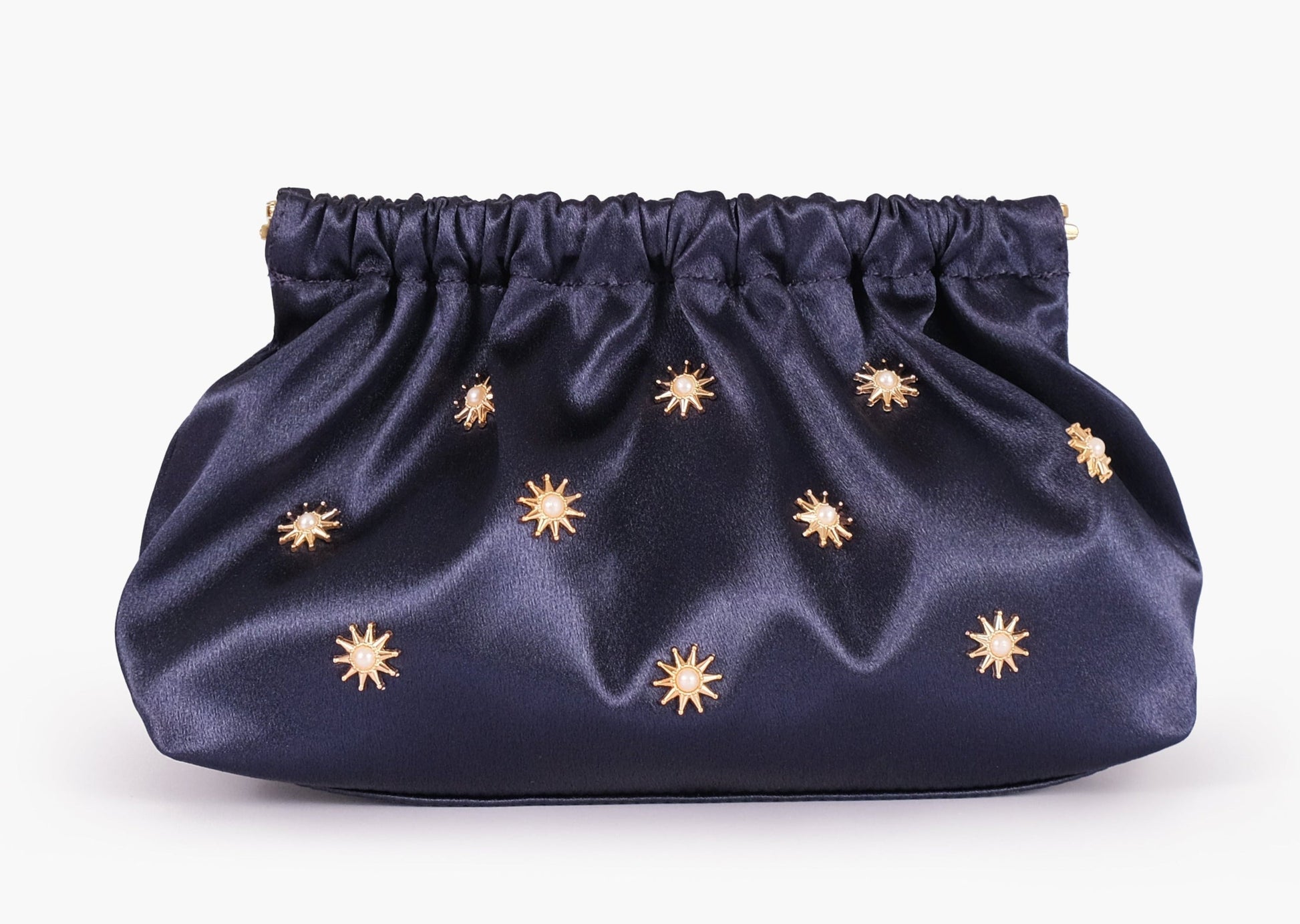 Buy Snap Closure Clutch With Chain Handle - Blue in Pakistan