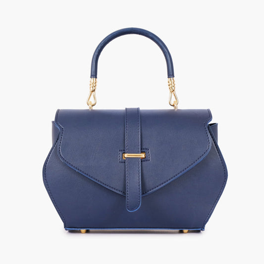 Buy Blue Top-Handle Hexagon Bag in Pakistan