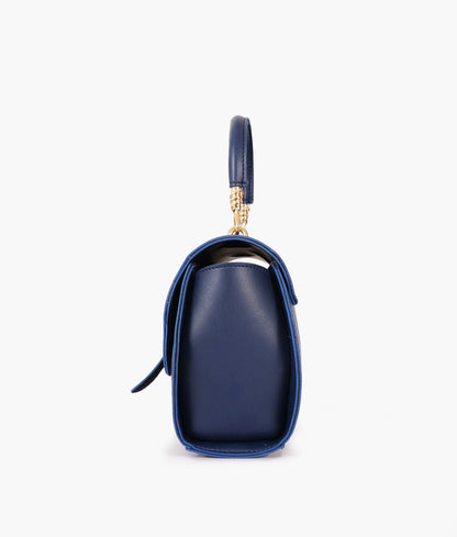 Buy Blue Top-Handle Hexagon Bag in Pakistan