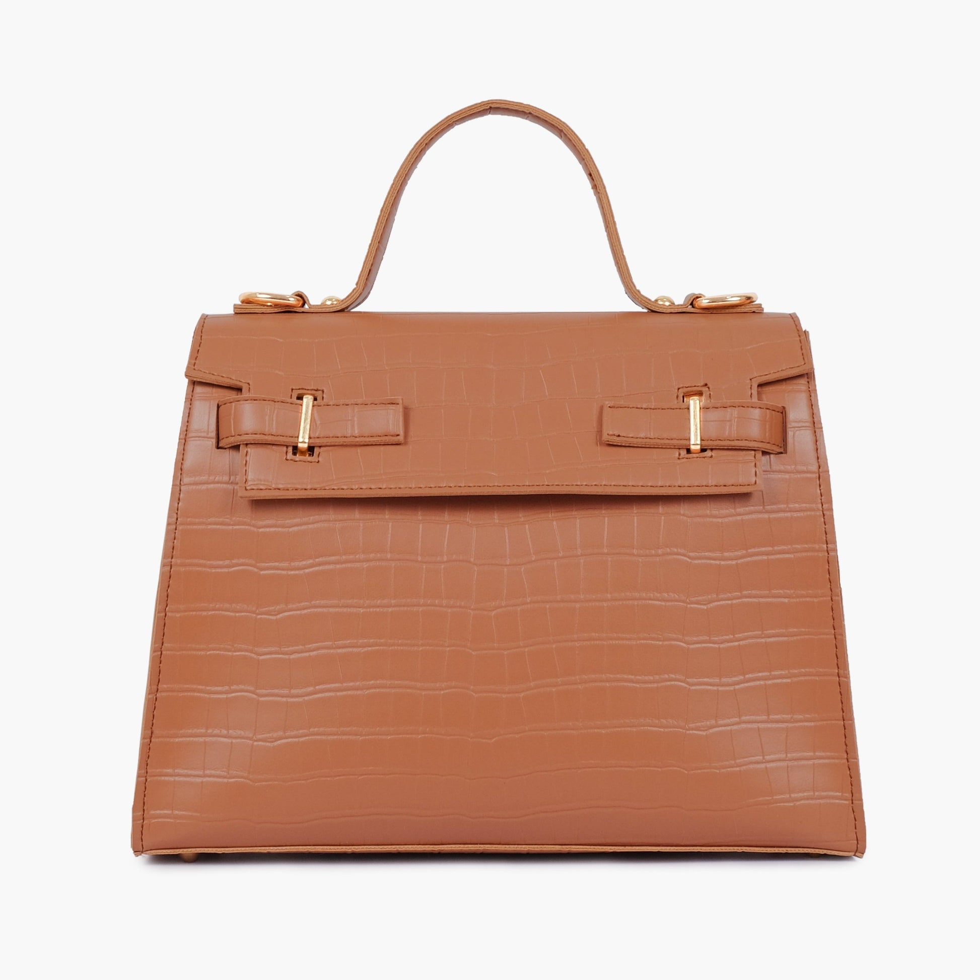 Buy Top Handle Crocodile Mini Bag - Brown in Pakistan