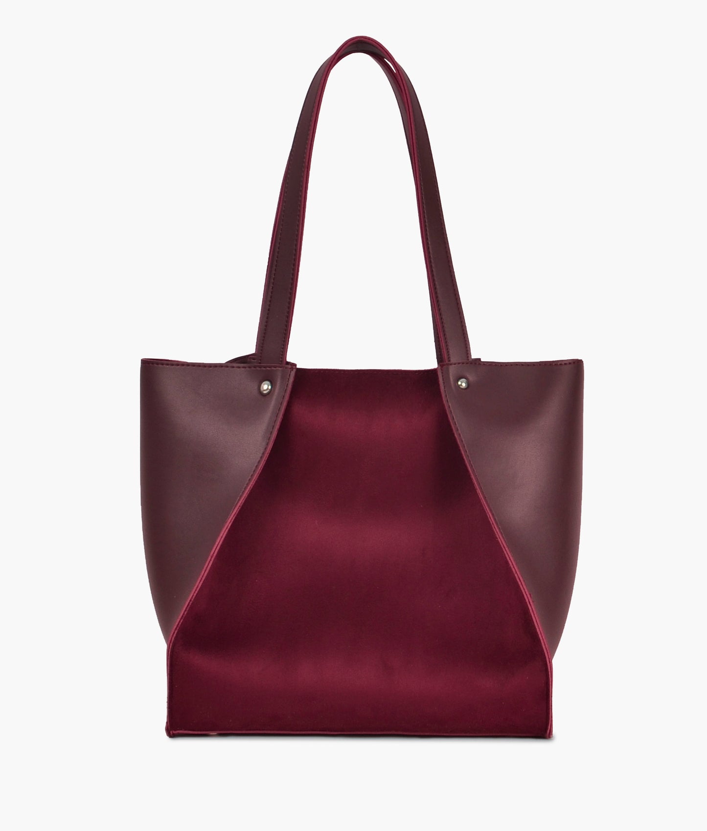 Buy Suede Shopping Tote Bag - Burgundy in Pakistan