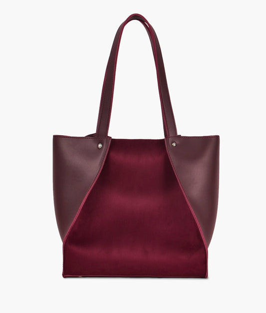Buy Suede Shopping Tote Bag - Burgundy in Pakistan