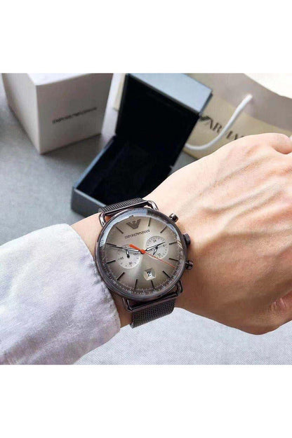 Buy Emporio Armani Men's Quartz Stainless Steel Grey Dial 43mm Watch AR11169 in Pakistan