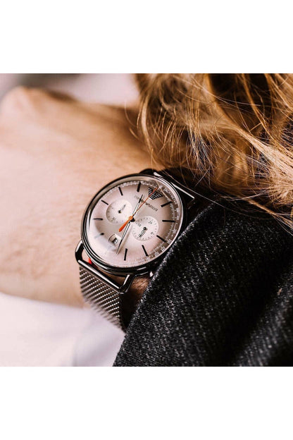 Buy Emporio Armani Men's Quartz Stainless Steel Grey Dial 43mm Watch AR11169 in Pakistan