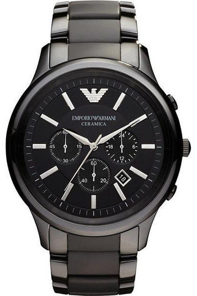 Buy Emporio Armani Ceramica Black Dial Chronograph Quartz Watch for Gents - Emporio Armani AR1451 in Pakistan