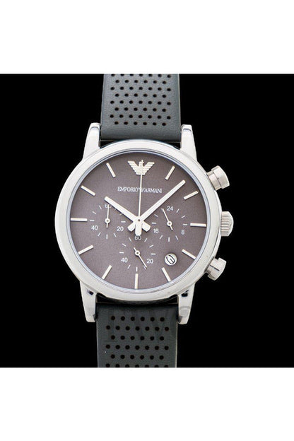 Buy Emporio Armani Luigi Grey Leather Grey Dial Quartz Watch for Gents- EMPORIO ARMANI AR-1735 in Pakistan