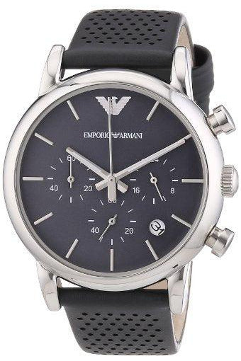 Buy Emporio Armani Luigi Grey Leather Grey Dial Quartz Watch for Gents- EMPORIO ARMANI AR-1735 in Pakistan