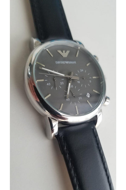 Buy Emporio Armani Luigi Grey Leather Grey Dial Quartz Watch for Gents- EMPORIO ARMANI AR-1735 in Pakistan