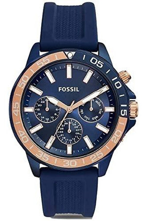 Buy Fossil Men's Quartz Blue Silicone Strap Blue Dial 45mm Watch BQ2498 in Pakistan