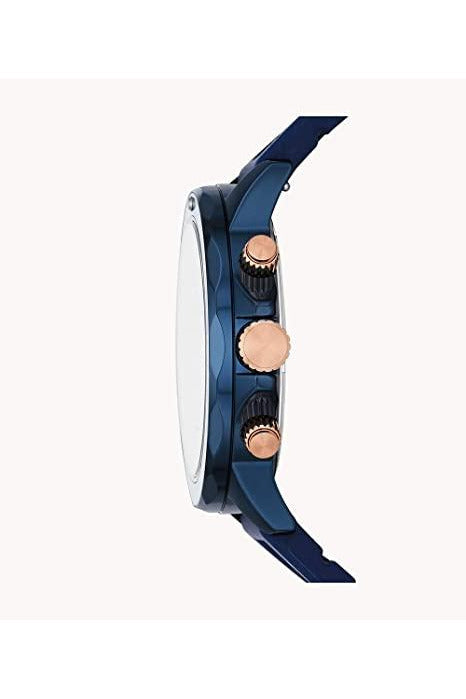 Buy Fossil Men's Quartz Blue Silicone Strap Blue Dial 45mm Watch BQ2498 in Pakistan
