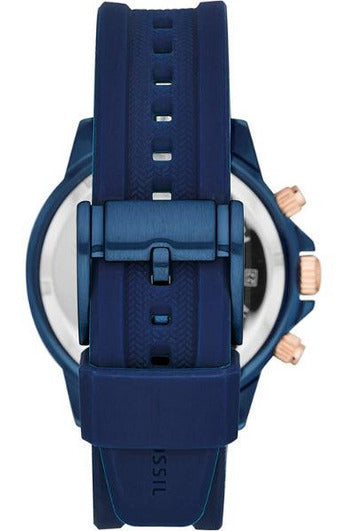 Buy Fossil Men's Quartz Blue Silicone Strap Blue Dial 45mm Watch BQ2498 in Pakistan