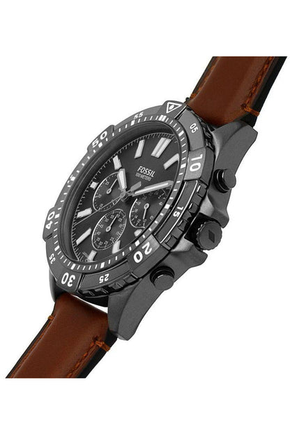 Buy Fossil Men's Chronograph Quartz Brown Leather Strap Grey Dial 44mm Watch FS5770 in Pakistan