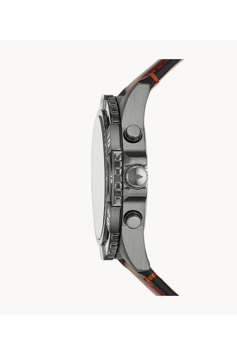 Buy Fossil Men's Chronograph Quartz Brown Leather Strap Grey Dial 44mm Watch FS5770 in Pakistan