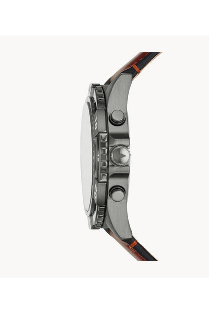 Buy Fossil Men's Chronograph Quartz Brown Leather Strap Grey Dial 44mm Watch FS5770 in Pakistan