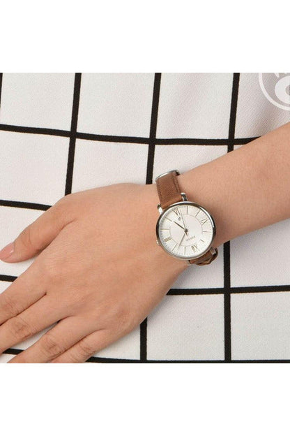 Buy Fossil Women's Quartz Brown Leather Strap White Dial 36mm Watch ES3708 in Pakistan