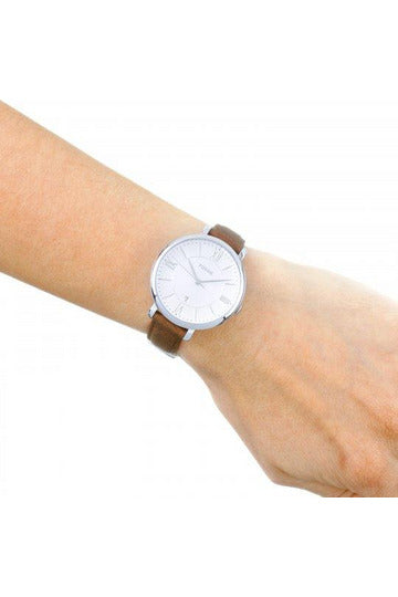 Buy Fossil Women's Quartz Brown Leather Strap White Dial 36mm Watch ES3708 in Pakistan