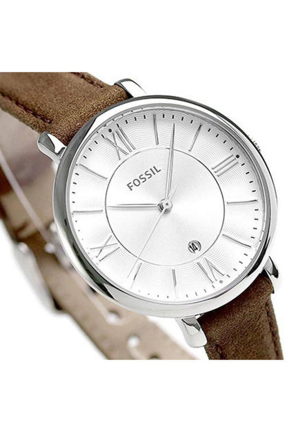 Buy Fossil Women's Quartz Brown Leather Strap White Dial 36mm Watch ES3708 in Pakistan