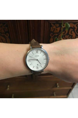 Buy Fossil Women's Quartz Brown Leather Strap White Dial 36mm Watch ES3708 in Pakistan