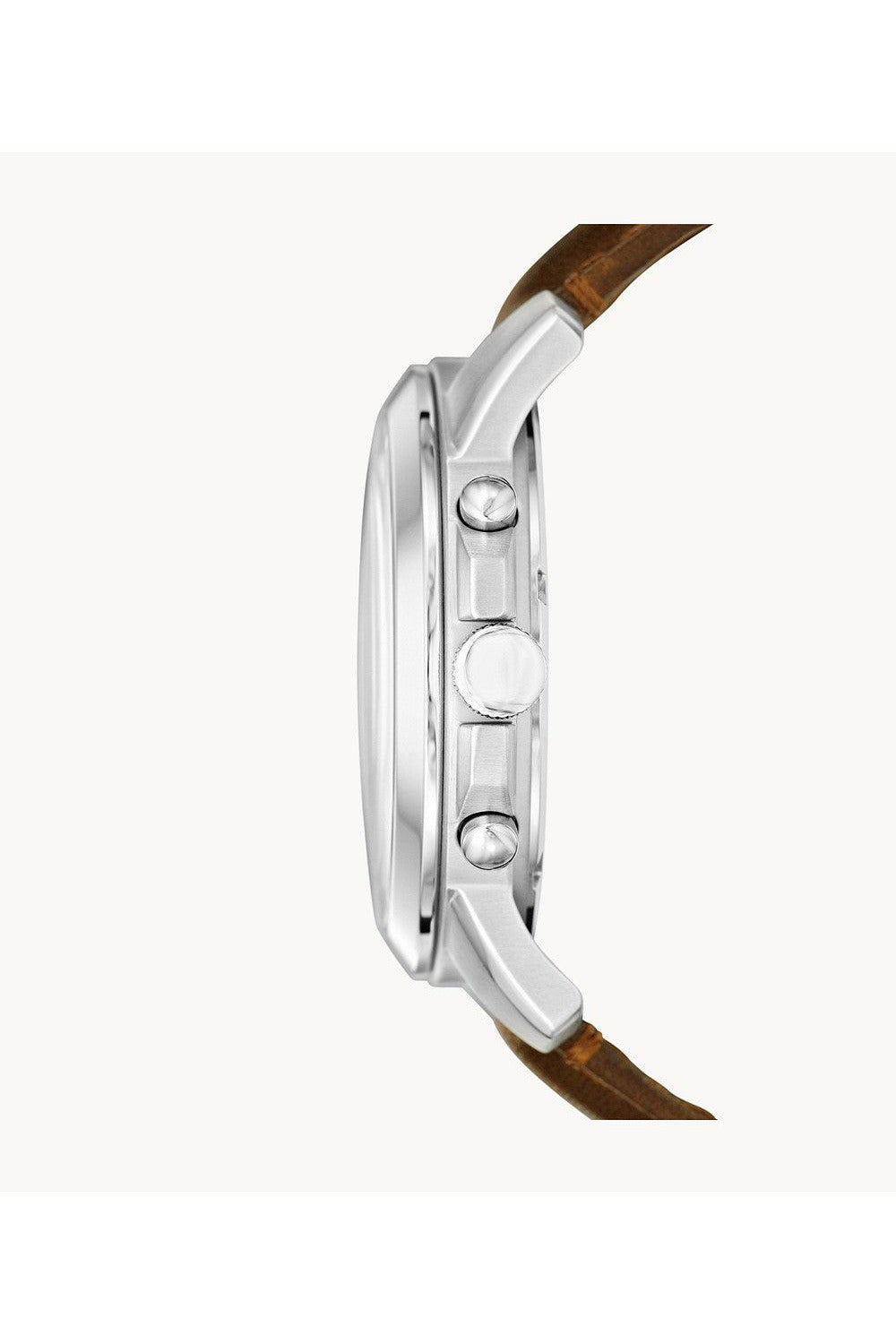 Buy Fossil Men's Chronograph Quartz Brown Leather Strap Beige Dial 44mm Watch FS4735 in Pakistan