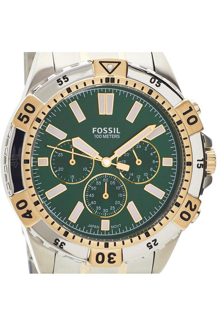 Buy Fossil Men's Chronograph Quartz Two-tone Stainless Steel Green Dial 44mm Watch FS5622 in Pakistan