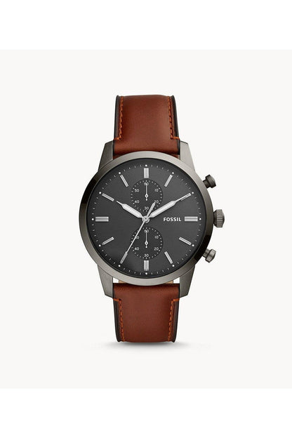 Buy Fossil Men's Chronograph Quartz Leather Strap Grey Dial 44mm Watch FS5522 in Pakistan