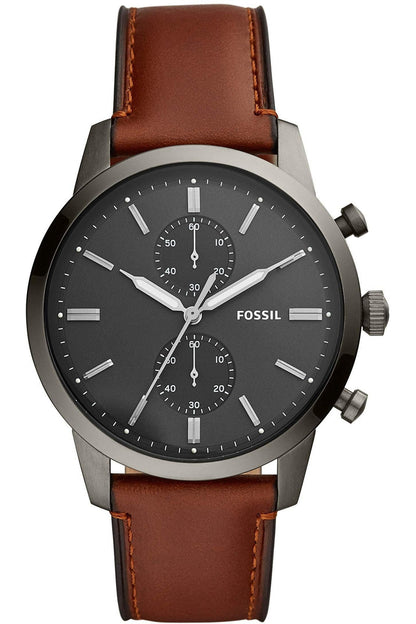 Buy Fossil Men's Chronograph Quartz Leather Strap Grey Dial 44mm Watch FS5522 in Pakistan