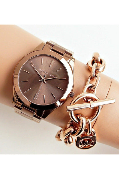 Buy Michael Kors Women's Quartz Brown Stainless Steel Brown Dial 40mm Watch MK3418 in Pakistan
