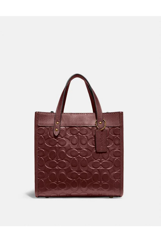 Buy Coach Signature Leather Tote 22 - Maroon in Pakistan