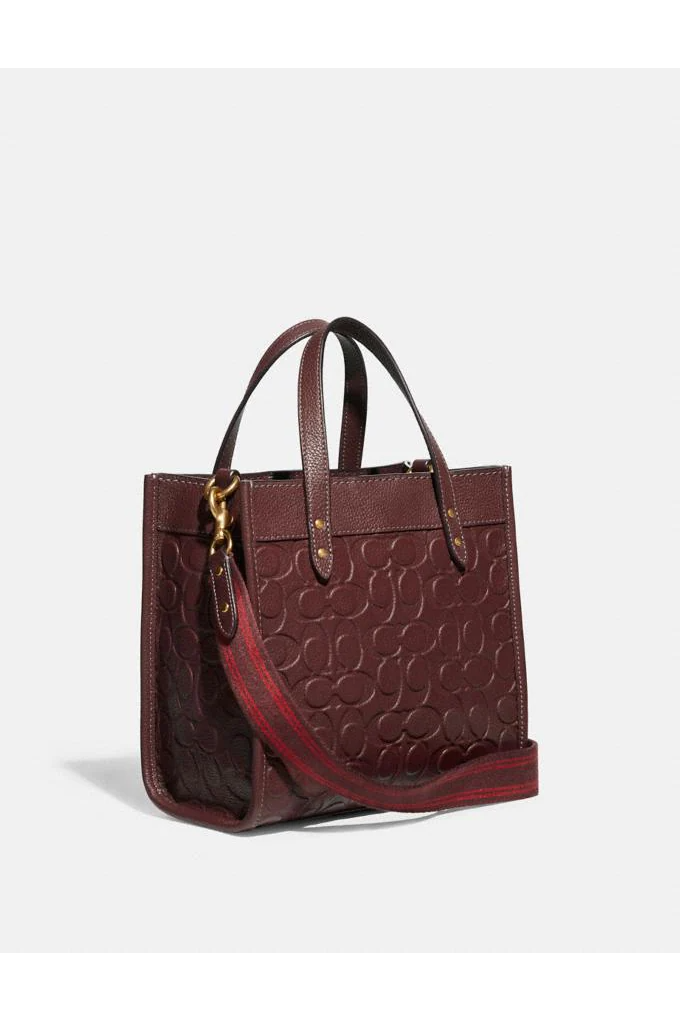 Buy Coach Signature Leather Tote 22 - Maroon in Pakistan