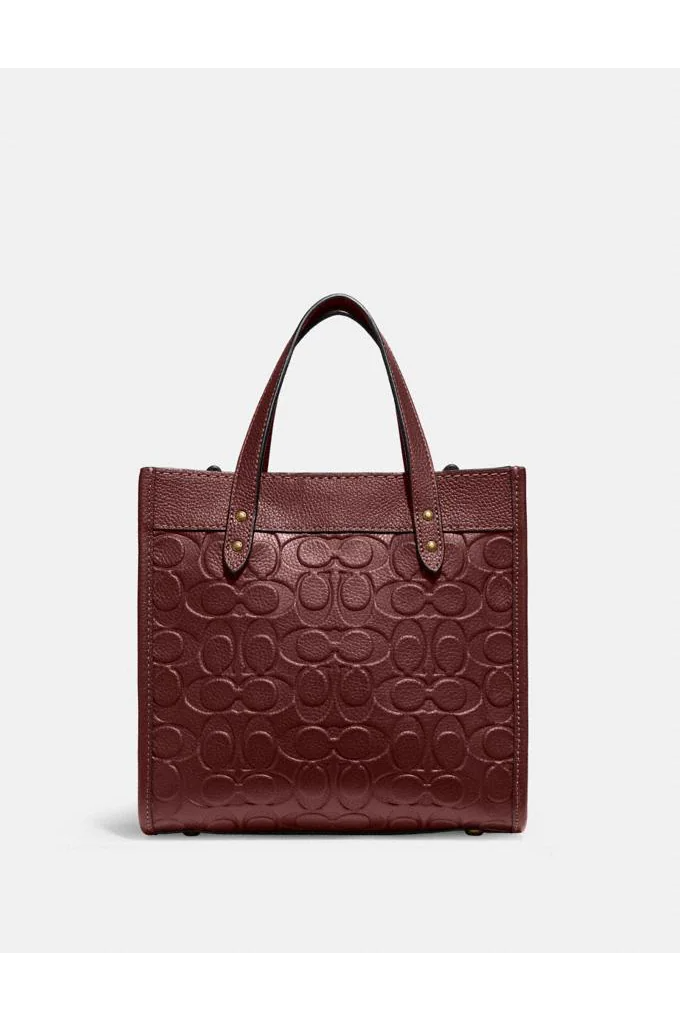 Buy Coach Signature Leather Tote 22 - Maroon in Pakistan