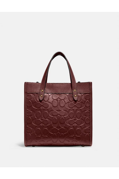 Buy Coach Signature Leather Tote 22 - Maroon in Pakistan
