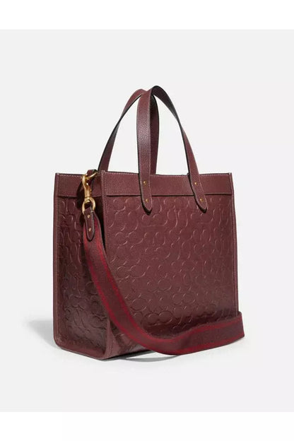 Buy Coach Signature Leather Tote 30 - Maroon in Pakistan