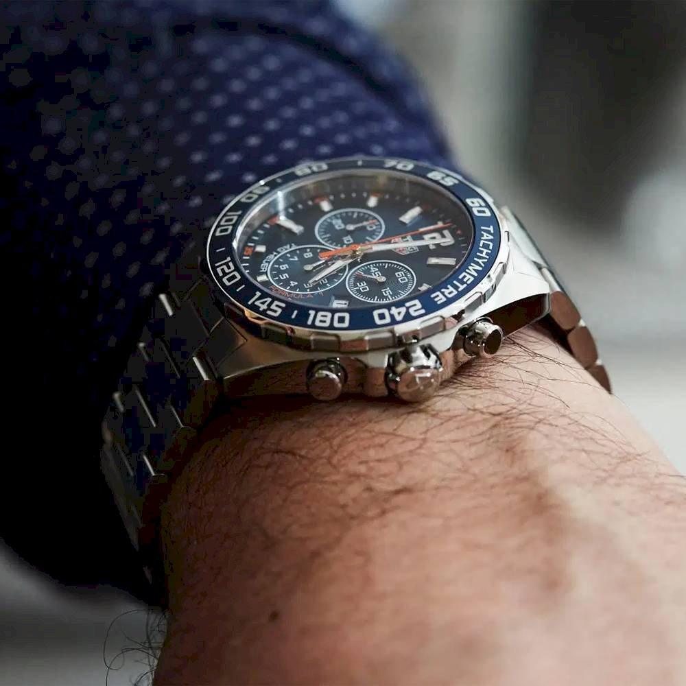 Buy Tag Heuer Formula 1 Chronograph Blue Dial Silver Steel Strap Watch for Men - CAZ101K.BA0842 in Pakistan