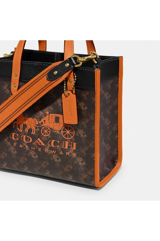 Buy Coach Horse and Carriage Tote 22 - Brown with Mustard in Pakistan