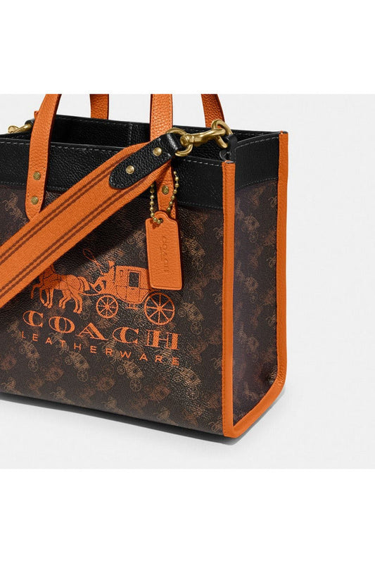 Buy Coach Horse and Carriage Tote 22 - Brown with Mustard in Pakistan