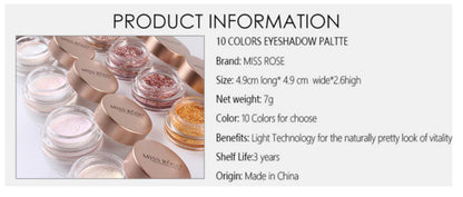 Buy Miss Rose Glitter Metallic Shimmer Pearl Colorful Glitter Highlighter Cream in Pakistan