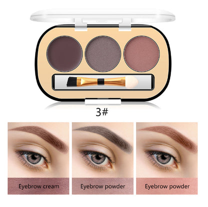 Buy Miss Rose 3 Color Long Lasting Waterproof Eyebrow Powder in Pakistan