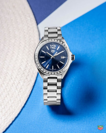 Buy Tag Heuer Formula 1 Quartz Blue Dial with Diamonds Silver Steel Strap Watch for for Women - WBJ1316.BA0666 in Pakistan