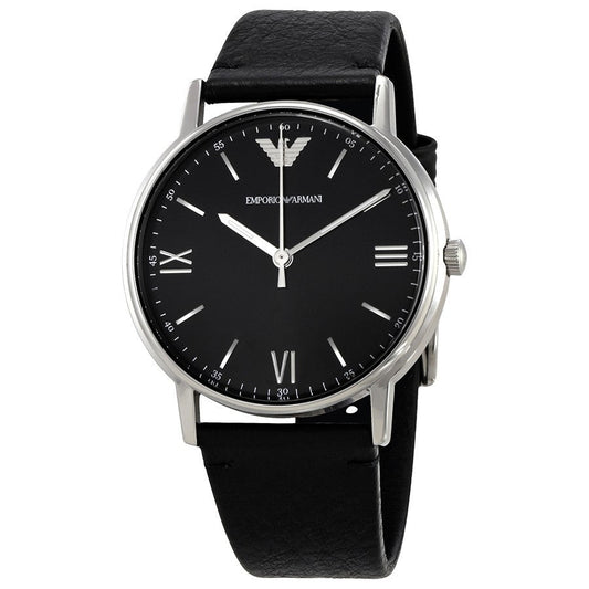 Buy Emporio Armani Men's Quartz Leather Strap Black Dial 41mm Watch AR11013 in Pakistan