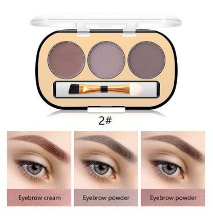 Buy Miss Rose 3 Color Long Lasting Waterproof Eyebrow Powder in Pakistan