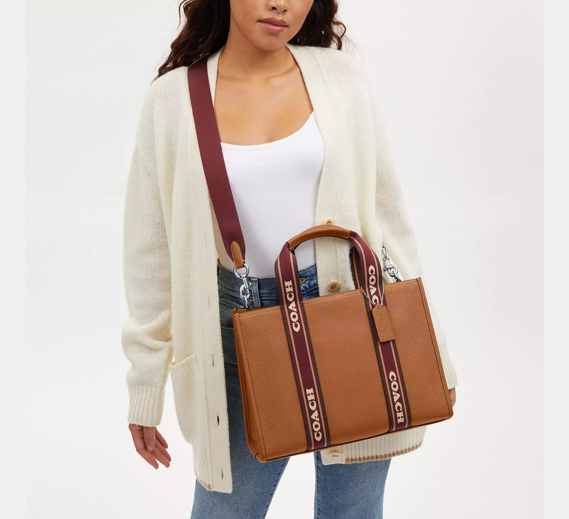 Buy Coach Smith Tote Bag - Silver/Penny Multi in Pakistan