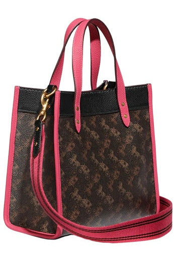 Buy Coach Horse and Carriage Tote 22 - Brown with Pink in Pakistan