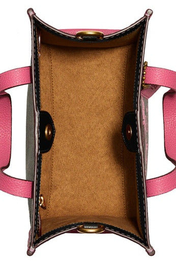 Buy Coach Horse and Carriage Tote 22 - Brown with Pink in Pakistan
