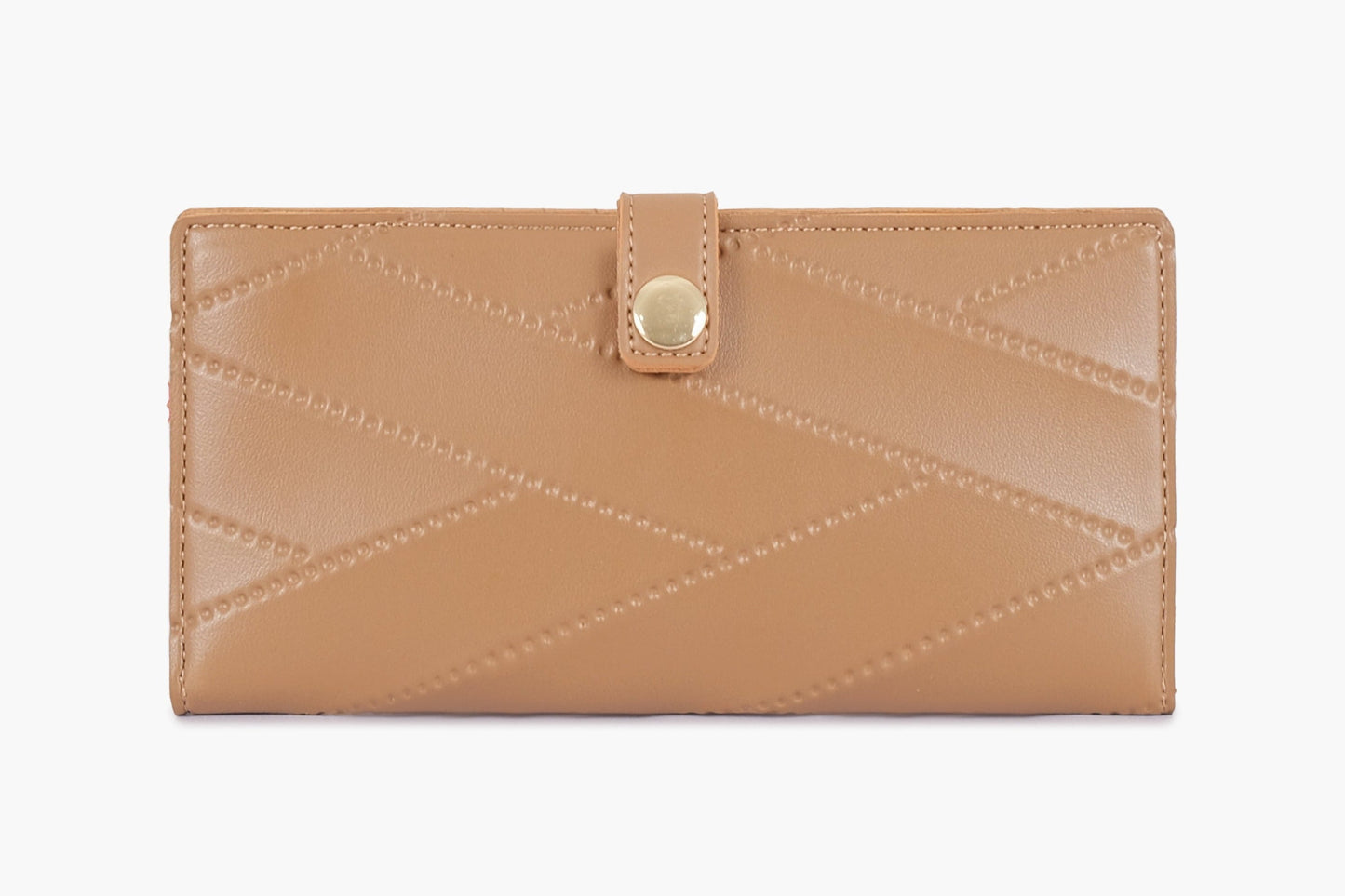 Buy Quilted Two Fold Wallet - Coffee in Pakistan
