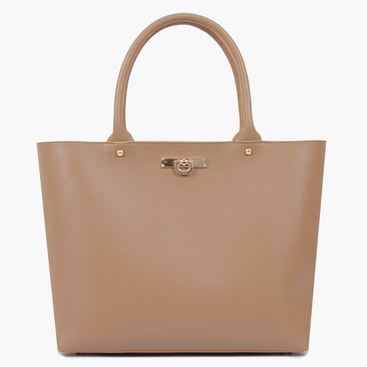 Buy Zipper Tote Bag - Coffee in Pakistan