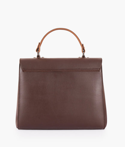 Buy Dark Brown Flap-over Top-handle Bag in Pakistan