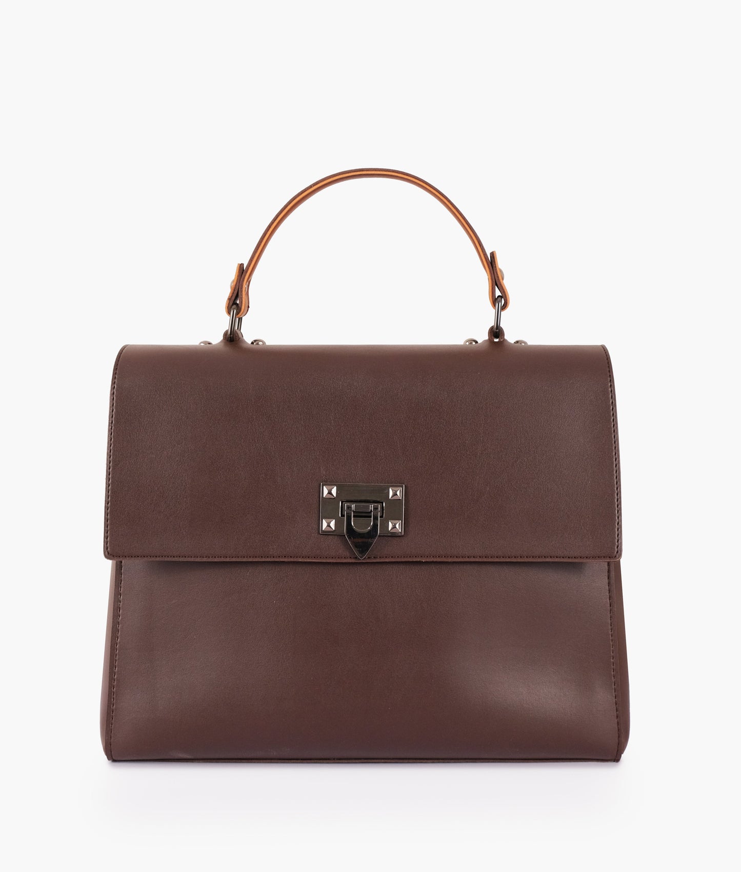 Buy Dark Brown Flap-over Top-handle Bag in Pakistan