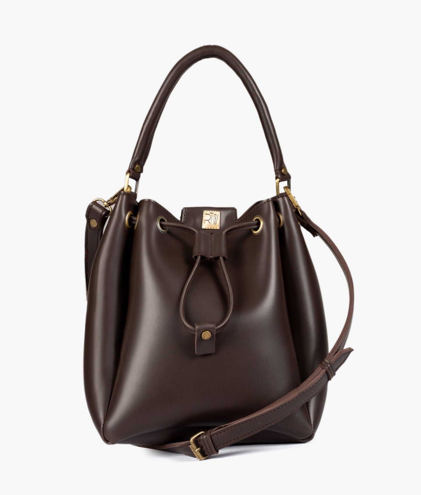 Buy Drawstring Bucket Bag - Dark Brown in Pakistan