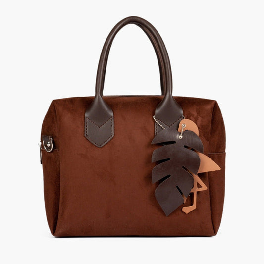 Buy Suede Mini Bowling Bag - Dark Brown in Pakistan