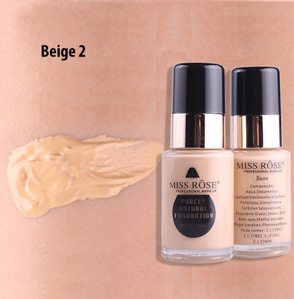 Buy Miss Rose Waterproof Moisturizing Oil Free Full Coverage Deep Whitener Liquid Foundation 30 - Ml in Pakistan